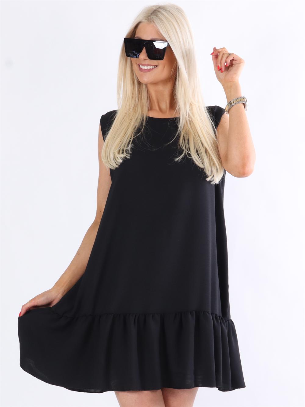 Manola - Klänning i lös passform med volang